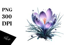 Shiny Crocus with Metallic Details | Clipart Product Image 1