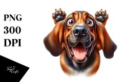 Funny Crazy Bloodhound Watercolor Product Image 3