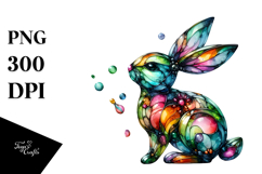 Colorful Bunny PNG Product Image 1
