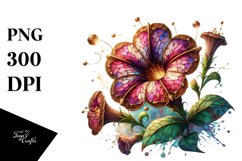 Stained Golden Watercolor Petunia Product Image 3