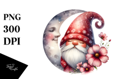 Gnome with Cosmos Floral PNG Product Image 1