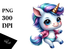 Cute Baby Fox with Punk Look PNG Product Image 1