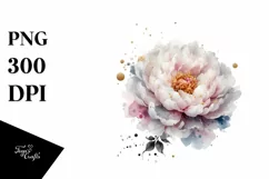 Watercolor Peonies Made of -Like Material Product Image 3
