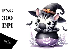 Fun Baby Zebra Halloween PNG Product Image 1