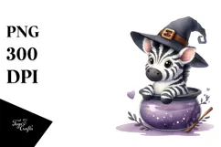 Fun Baby Zebra Halloween PNG Product Image 1