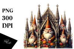 Detailed Watercolor Gothic Gnome Clipart Product Image 1