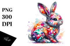Colorful Bunny, PNG Product Image 1
