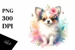 Cute Pastel Chihuahua Watercolor Product Image 1