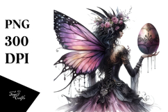 Gothic Fairy with Easter Egg, High-Res PNG Product Image 1