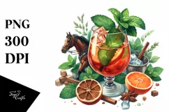 Watercolor Mint Julep Clipart Product Image 1