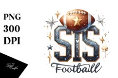 Football Sis Glitter Text Clipart Product Image 3