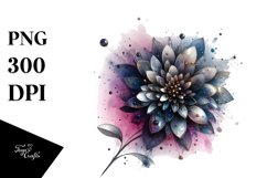 Shiny Chrysanthemum Watercolor Clipart Product Image 1