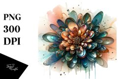 Shiny Chrysanthemum Watercolor Clipart Product Image 1