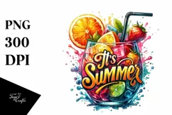Juicy Cold Drink It's Summer PNG Product Image 3