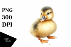 Baby Duck in Winter Clothes PNG Product Image 1