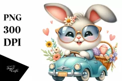 Easter Bunny Egg Flower, Clipart |T-shirt, Mug PNG Product Image 8