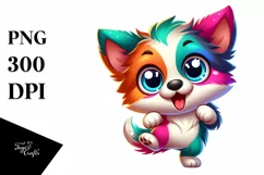 Colorful Funny Border Collie Cartoon | Clipart Product Image 3