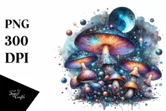Detailed Shiny Mystical Mushroom PNG Product Image 3