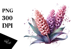 Hyacinth with Metalic Insertions PNG Product Image 1