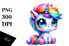 Funny Baby Unicorn PNG Product Image 1