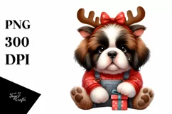 Saint Bernard in Winter, Transparent PNG Product Image 3