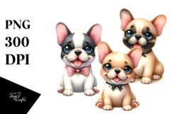 Cute Happy French Bulldog with Big Eyes PNG Product Image 1