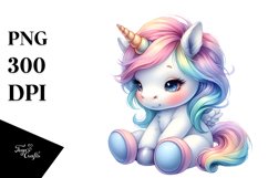Cute Baby Unicorn | Sublimation | Clipart Product Image 1