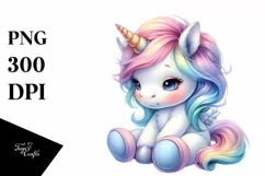 Cute Baby Unicorn | Sublimation | Clipart Product Image 1