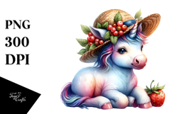 Farm-Themed Baby Unicorn PNG Product Image 1