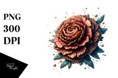 Stained Carnation, Watercolor Clipart Product Image 1