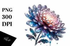 Shiny Chrysanthemum Watercolor Clipart Product Image 3