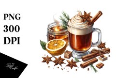 Watercolor Hot Buttered Rum Clipart Product Image 3