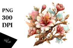 Stained Golden Watercolor Azalea Product Image 3