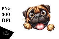 Crazy Bullmastiff with Popping Eyes | Sublimation | Clipart Product Image 1