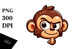 Silly Smirking Monkey, Transparent PNG Product Image 1