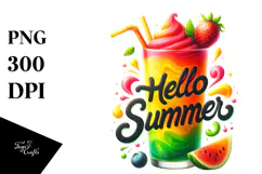 Colorful Frozen Drink White PNG Product Image 1