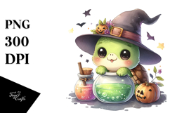 Fun Baby Turtle Halloween PNG Product Image 1