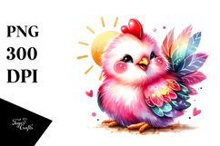 cute Baby Rooster on Sun PNG Product Image 1