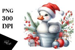 Colorful Dog with Santa Hat PNG Product Image 1