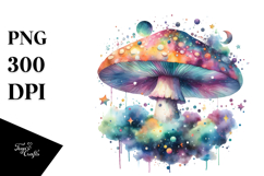 Colorful Magical Mushroom | Clipart Product Image 1