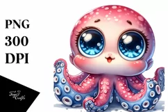 Baby Octopus and Rhino Collection | Sublimation Clipart Product Image 1