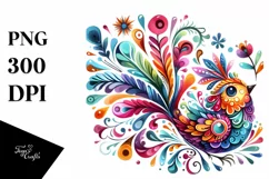 Colorful Watercolor Bird Clipart Product Image 3