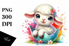 Colorful Baby Lamb in Pocket | Clipart Product Image 1