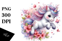Pastel Unicorn Spring Petals Bubble Product Image 1