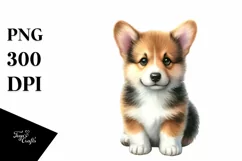 Cute Pembroke Welsh Corgi Christmas PNG Product Image 1