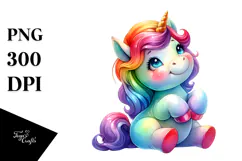 Vibrant Baby Unicorn PNG Product Image 1