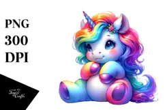 Vibrant Baby Unicorn PNG Product Image 1