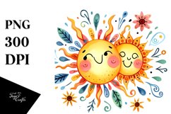 Simple Smiling Sun Sublimation PNG Product Image 1