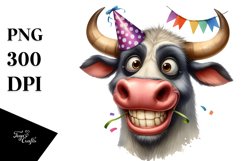 Contempt Bull Watercolor Clipart Product Image 1