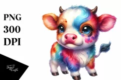 Cute Baby Cow Cub | Sublimation | Clipart Product Image 1